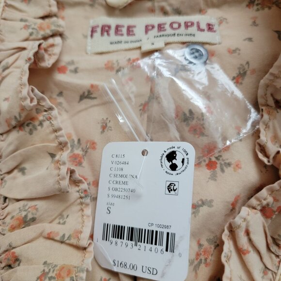 Free People Bennet Jacket Womens S Feminine Vintage Enchanting Castle Garden - Picture 7 of 9